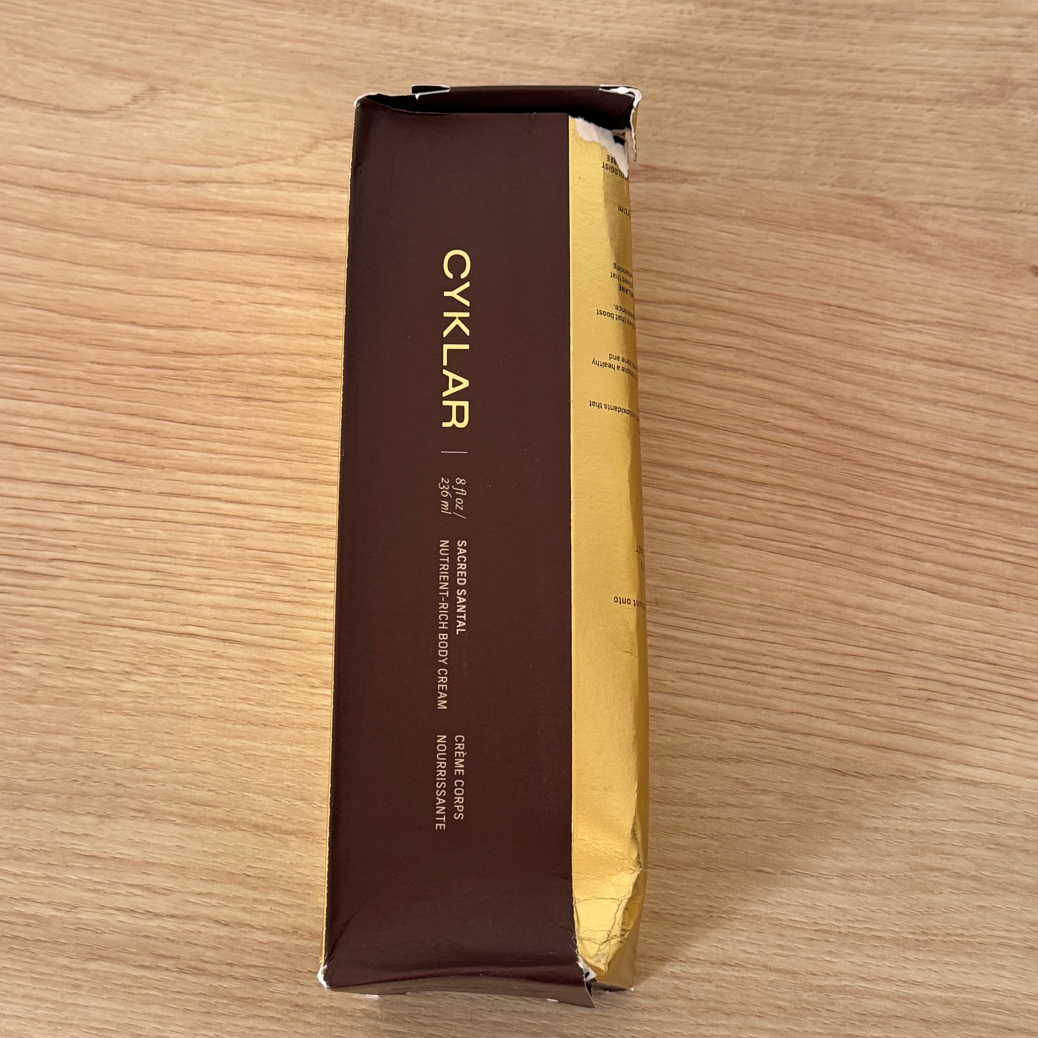 *Damaged Packaging* Cyklar Sacred Santal Nutrient-Rich Body Cream with Niacinamide