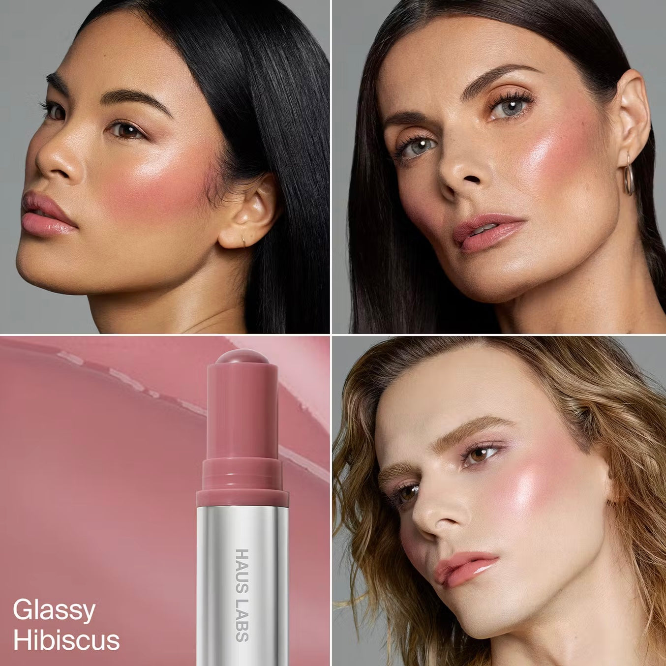 *PRE-ORDER* Haus Labs Color Fuse Glassy Blush Balm - Glassy Hibiscus
