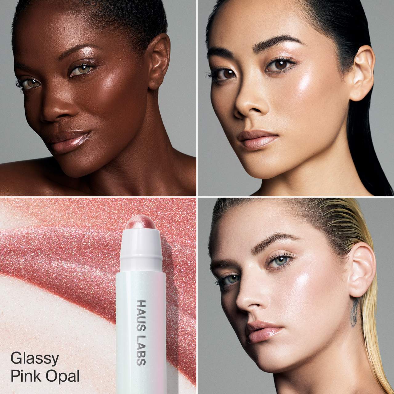 *PRE-ORDER* HAUS LABS Bio-Radiant Glassy Balm Highlighter Stick - Glassy Pink Opal