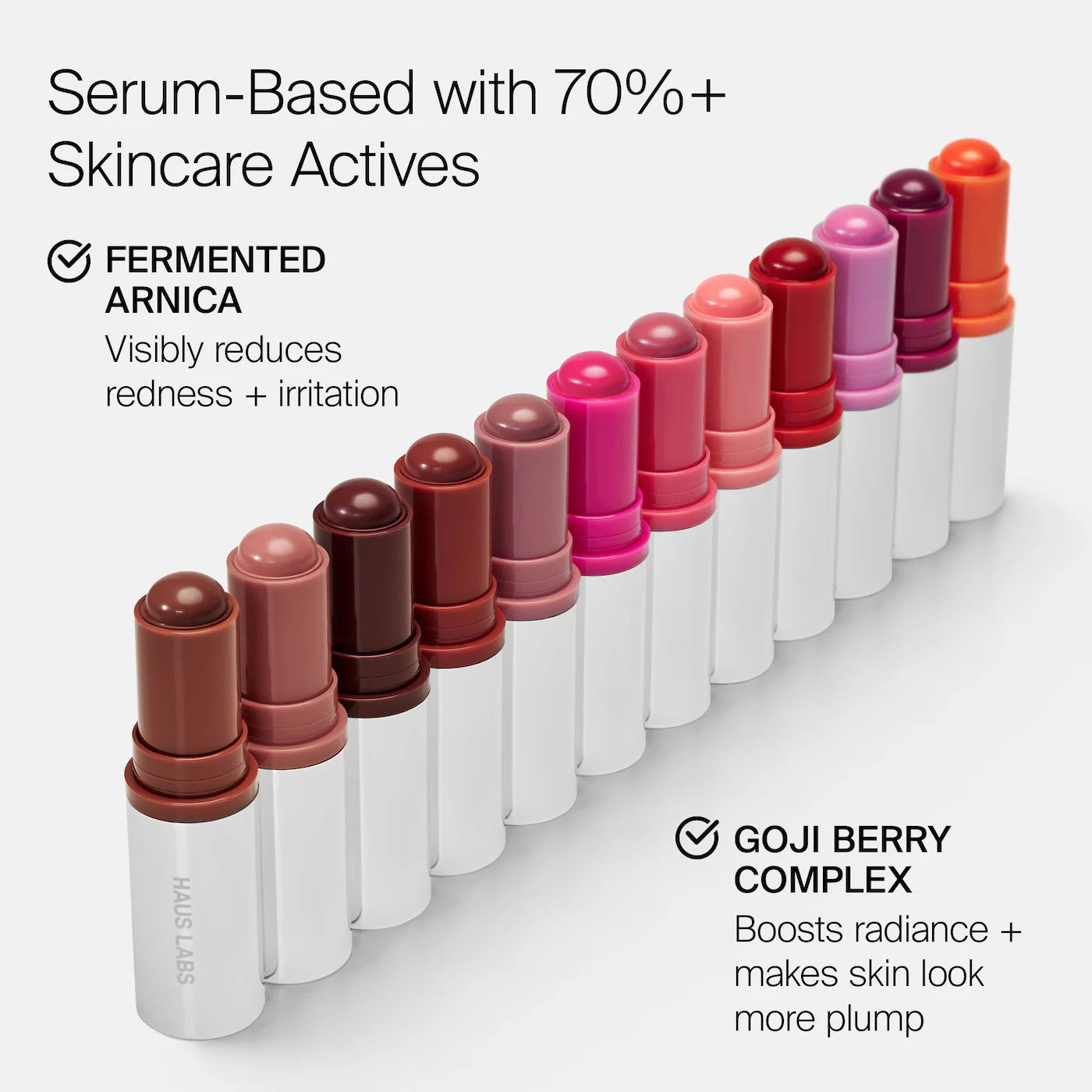 HAUS LABS BY LADY GAGA Color Fuse Longwear Hydrating Glassy Lip + Cheek Blush Balm Stick - Glassy Pomelo