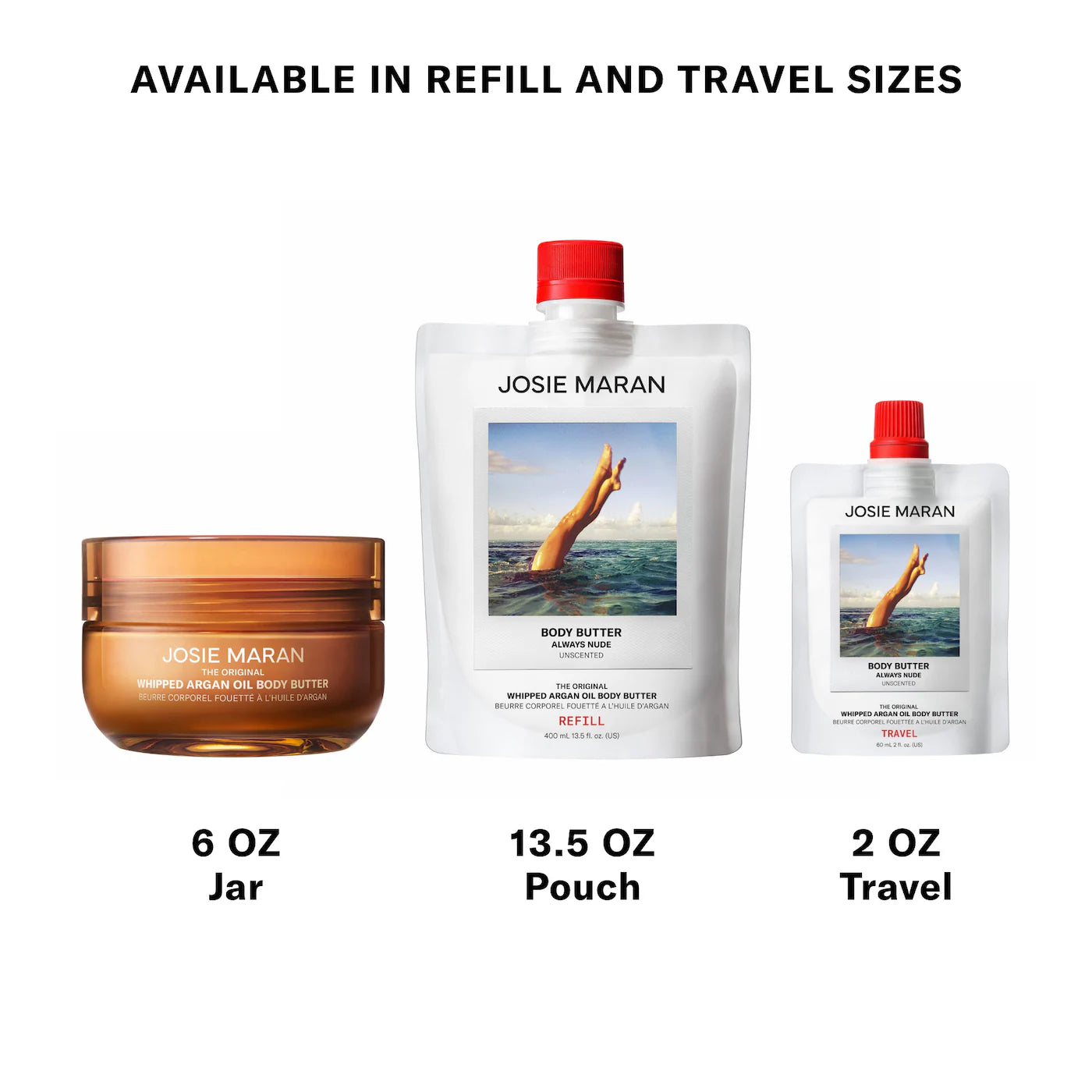 Josie Maran Vanilla Vibezzz - Whipped Argan Oil Refillable Firming Body Butter Jar