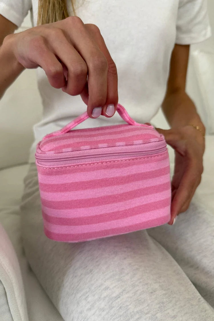 Brandy Melville Stripes Vanity Makeup Bag
