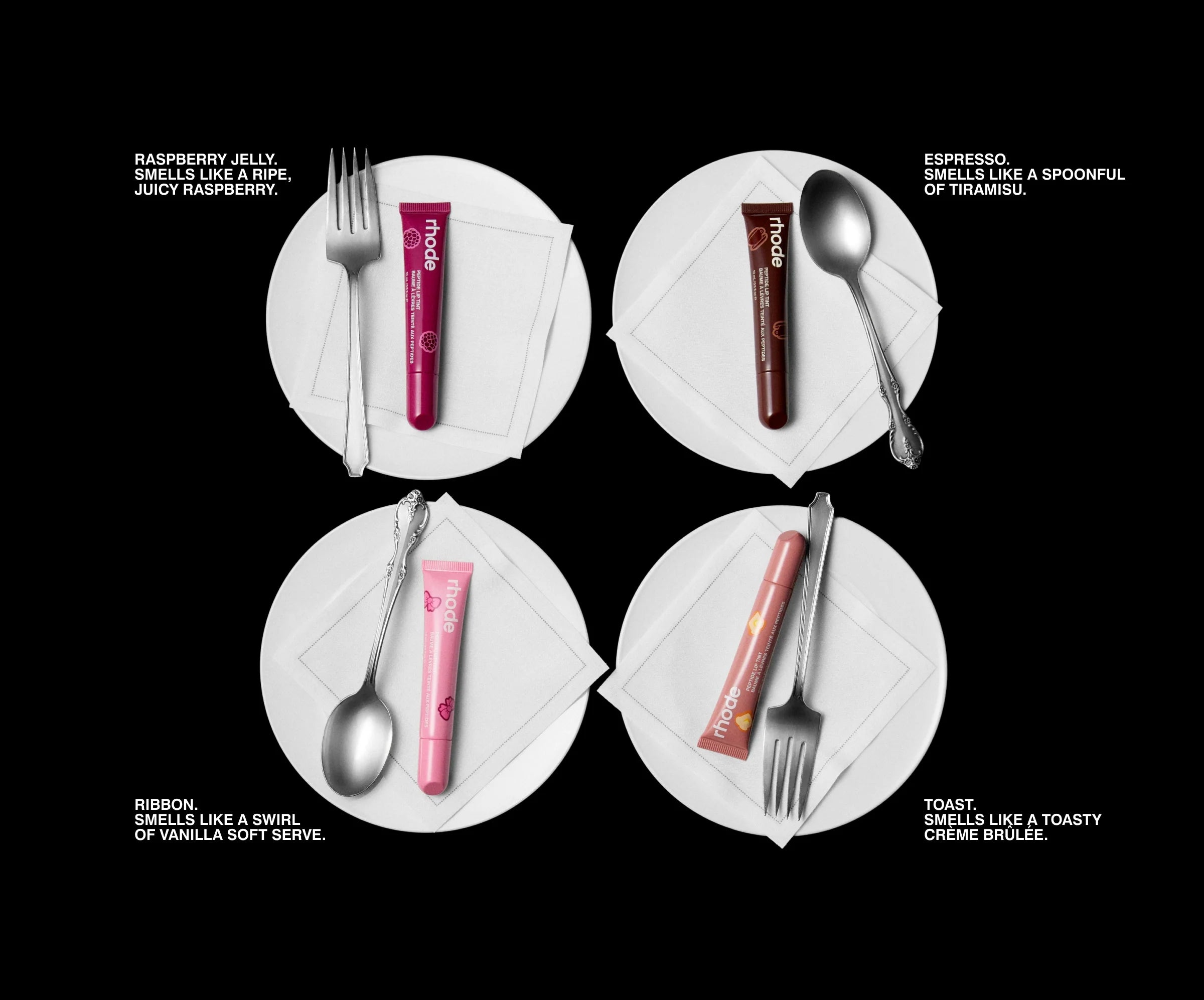 Rhode Scented Peptide Lip Tint Set
