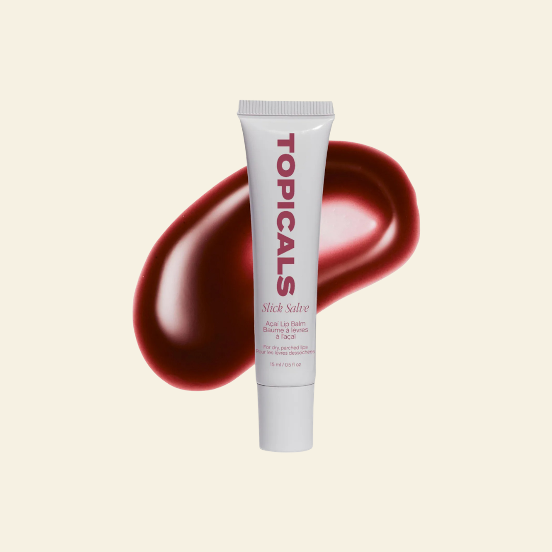 Topicals Slick Salve Glossy Lip Balm for Soothing + Hydration - Acai