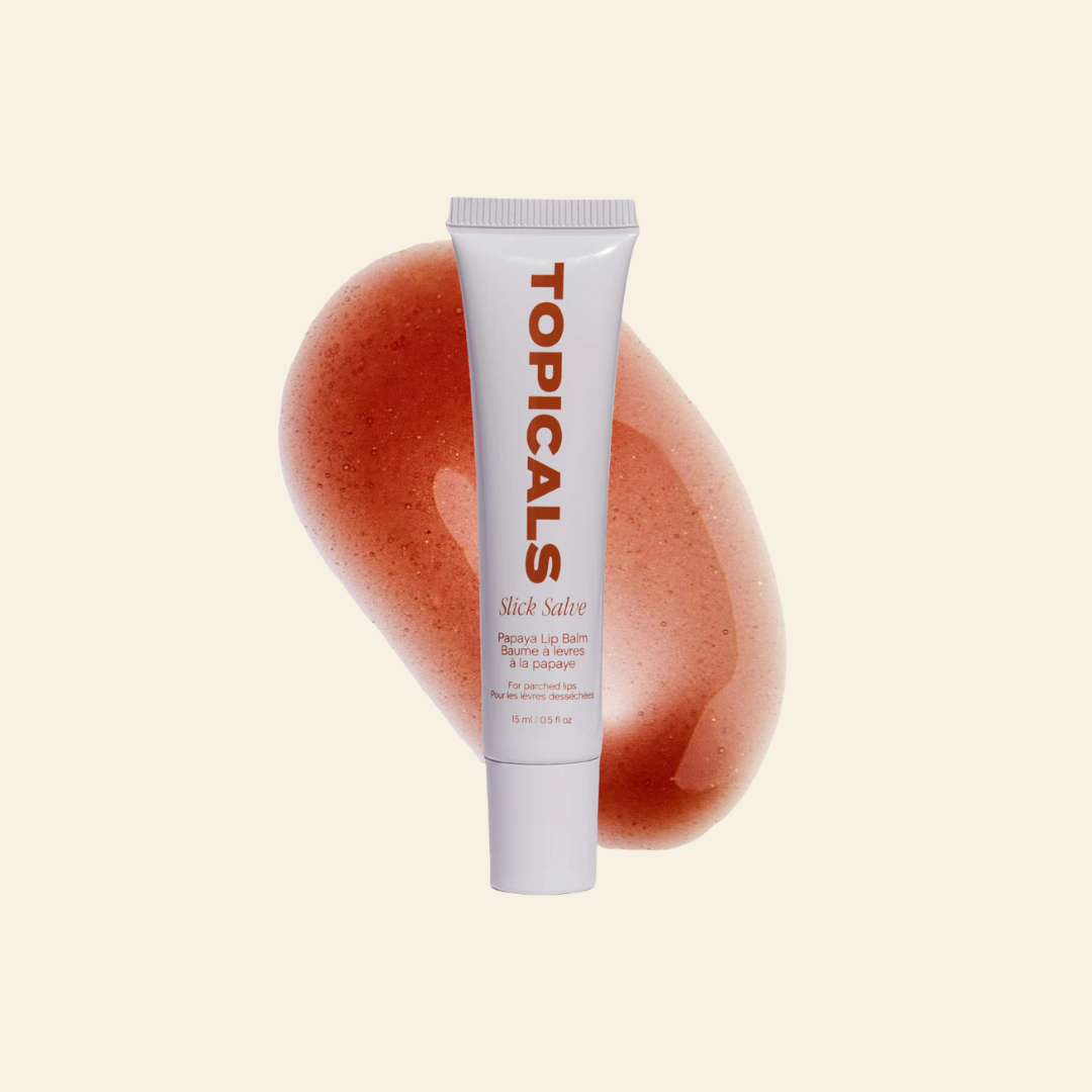 Topicals Slick Salve Glossy Lip Balm for Soothing + Hydration - Papaya