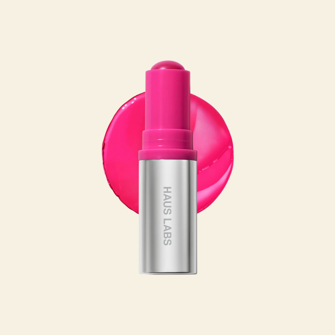 HAUS LABS  Color Fuse Longwear Hydrating Glassy Lip + Cheek Blush Balm Stick - Glassy Pitaya