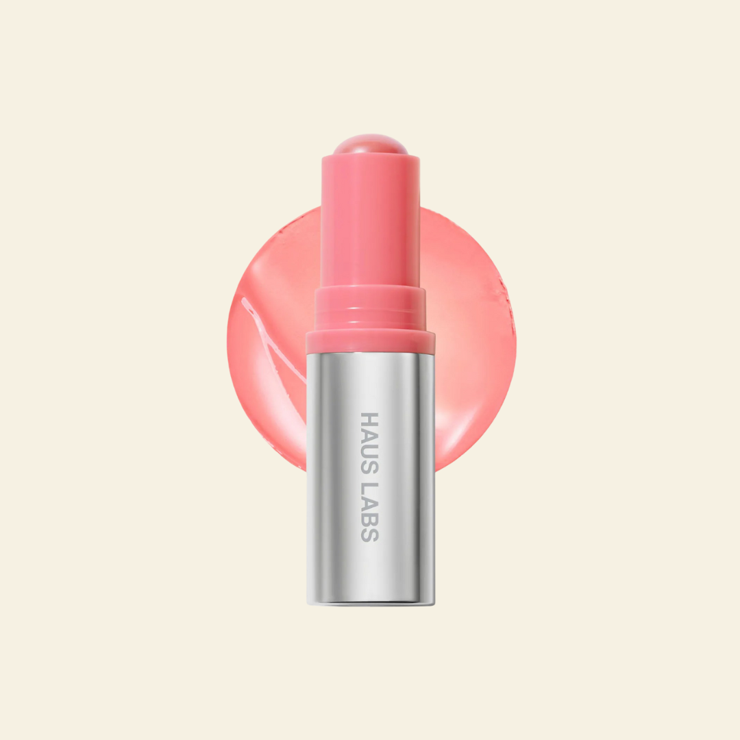 HAUS LABS BY LADY GAGA Color Fuse Longwear Hydrating Glassy Lip + Cheek Blush Balm Stick - Glassy Pomelo