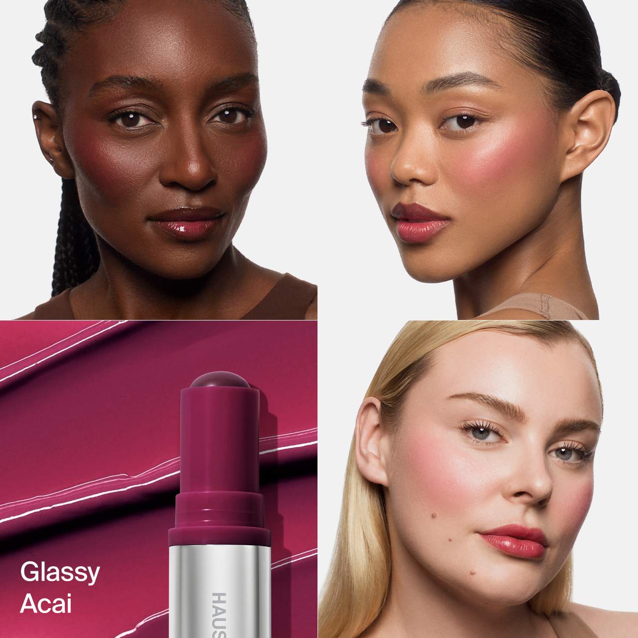 *PRE-ORDER* Haus Labs Color Fuse Glassy Blush Balm - Glassy Acai